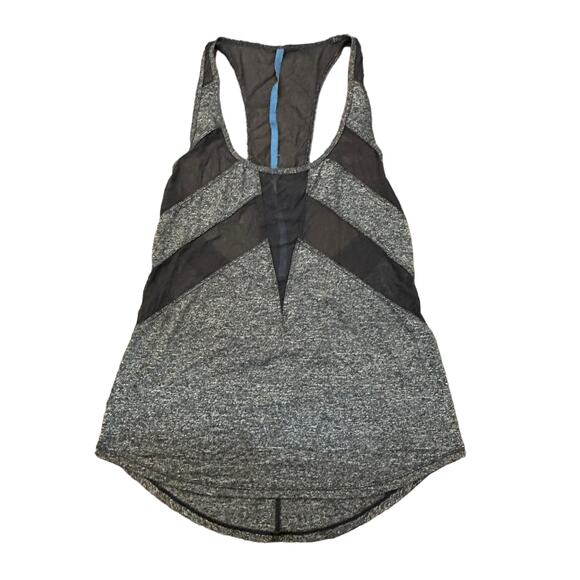 Lululemon If You're Lucky gray and black mesh panel tank top - Picture 10 of 10